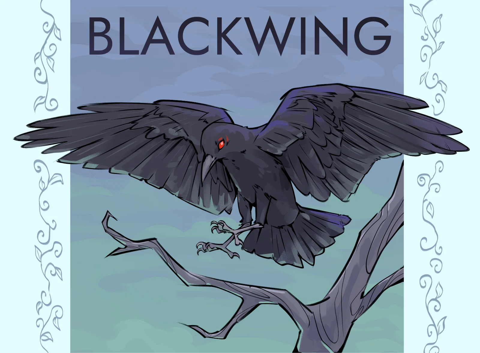Line art illustration created for the Blackwing Brewery beer label design